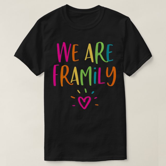 Camiseta Mulheres Amigos Familiares E Sindicatos Familiares (Frente do Design)