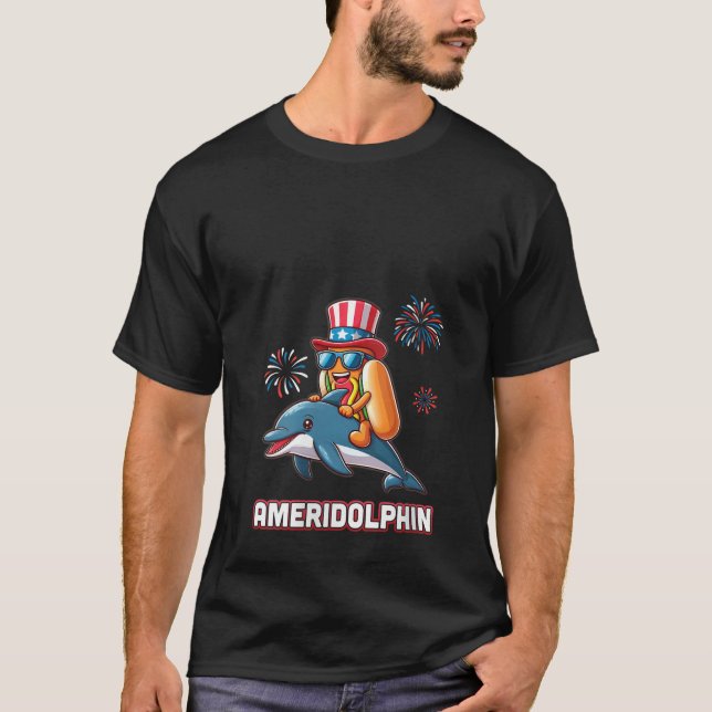 Camiseta Mulheres Andando Dolphin Fireworks AMERIDOLPHIN In (Frente)