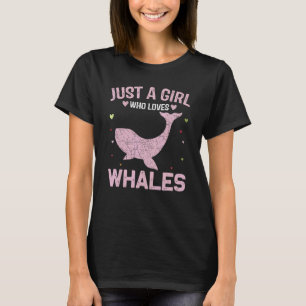 Camiseta Mulheres Animais Apenas Uma Menina Que Ama Baleias
