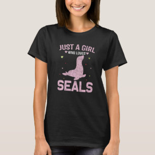 Camiseta Mulheres Animais Apenas Uma Menina Que Ama Focas