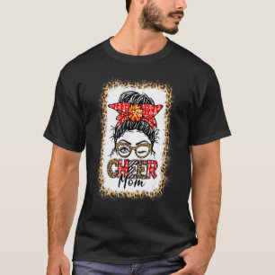 Camiseta Mulheres Animam Mãe Cheerleading Mamãe Bun Desarru