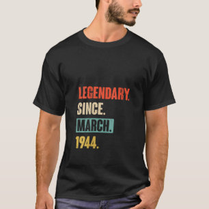 Camiseta Mulheres Aniversário 79 De Março De 79 Anos De Dec