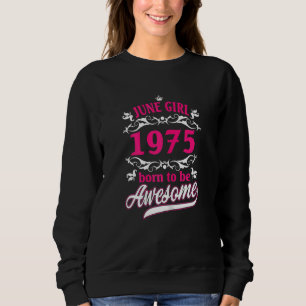 Camiseta Mulheres Aniversário Vintage Roupa junho 1975 Nasc