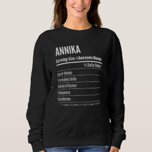Camiseta Mulheres Annika Fatos Nutricionais Servindo Calo d