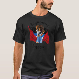 Camiseta Mulheres Antíguas Sagitário Rainha Afro-Africana Z