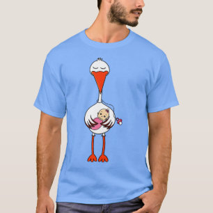 Camiseta Mulheres Anúncio de gravidez bebê garota esquisita