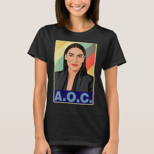 Camiseta Mulheres Aoc Alexandria Ocasio-cortez Primeira Mul