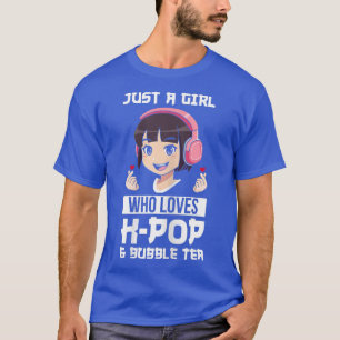 Camiseta Mulheres Apenas Kpop e chá de bolhas Coreia do Sul