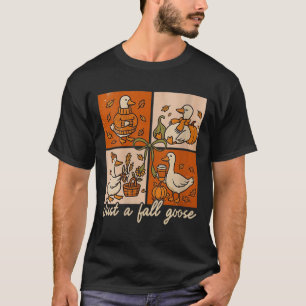 Camiseta Mulheres Apenas Um Ganso De Outono Época Boho Acon