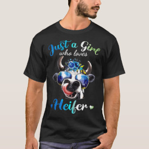 Camiseta Mulheres Apenas Uma Menina Que Ama Bezerras Linda