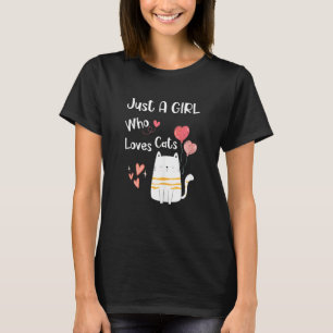 Camiseta Mulheres Apenas Uma Menina Que Ama Gatos