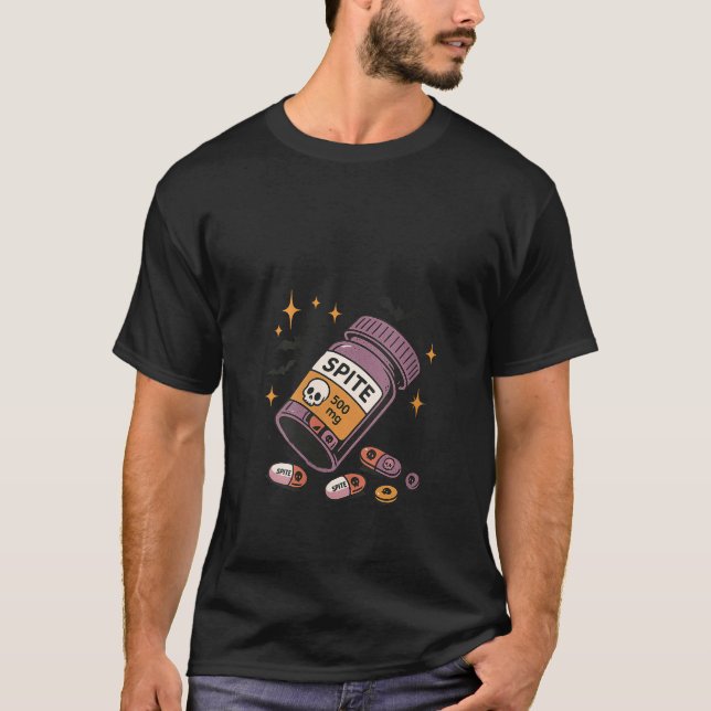 Camiseta Mulheres Apesar De 500 mg Design de Halloween Spoo (Frente)
