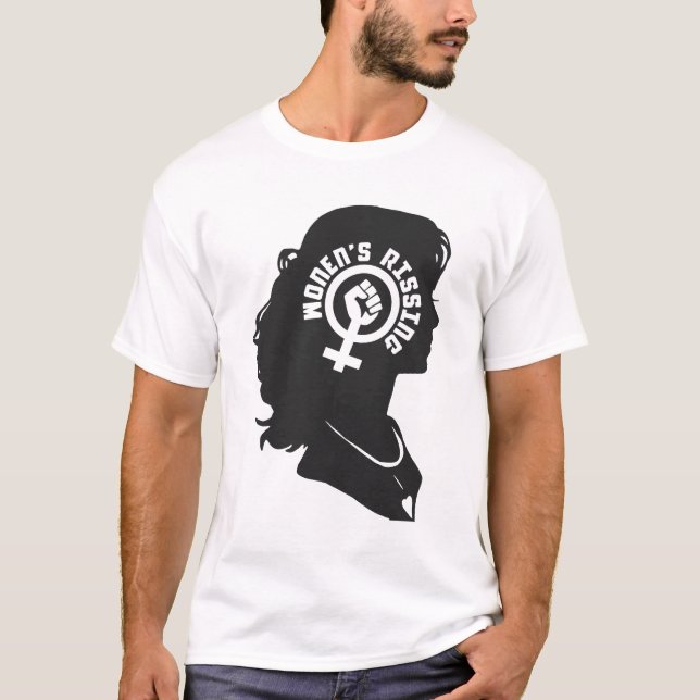Camiseta Mulheres Ascensões Fortes: Dê poder ao seu guarda- (Frente)