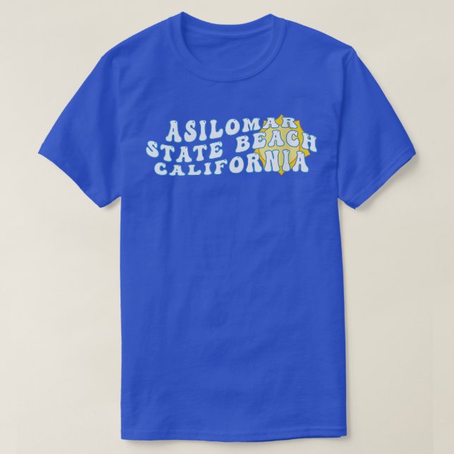 Camiseta Mulheres Asilomar State Beach California CA Retro  (Frente do Design)