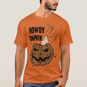 Camiseta Mulheres assustadas assustam design de abóbora de