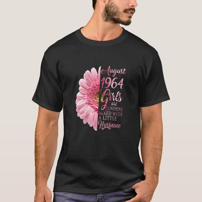 Camiseta Mulheres August Girl 1964 58º aniversário 58 anos  (Frente)
