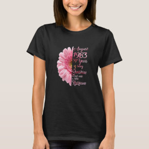 Camiseta Mulheres August Girl 1983 39º aniversário 39 anos 