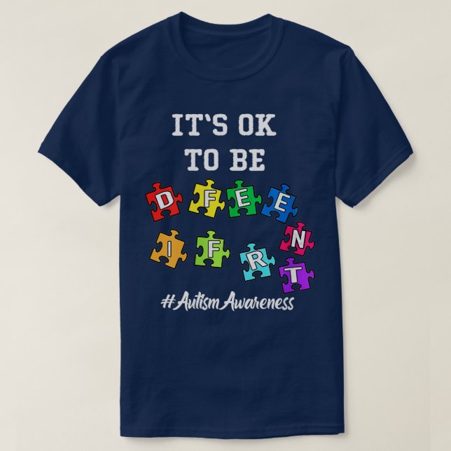 Camiseta Mulheres Autismo Aceitação Homens Advertência Cria (Frente do Design)