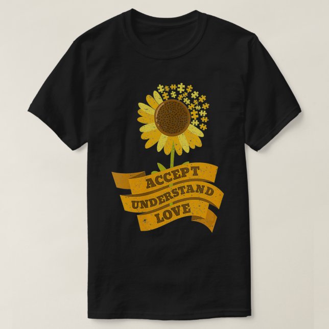 Camiseta Mulheres Autismo Atenção Aceitar Presente Entenda  (Frente do Design)