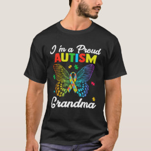 Camiseta Mulheres Autismo Atenção Borboleta Eu sou um Auti