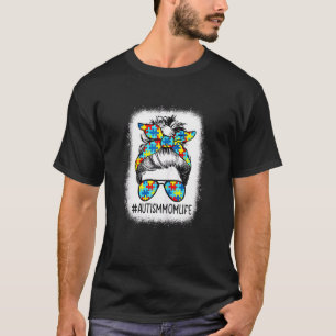 Camiseta Mulheres Autismo Conscientismo Autismo Mãe Cabelo