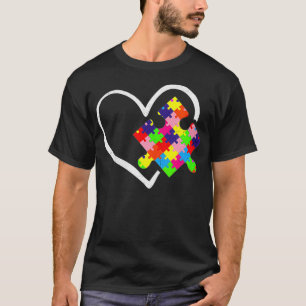 Camiseta Mulheres Autismo Dia da Consciência Quebra-cabeça