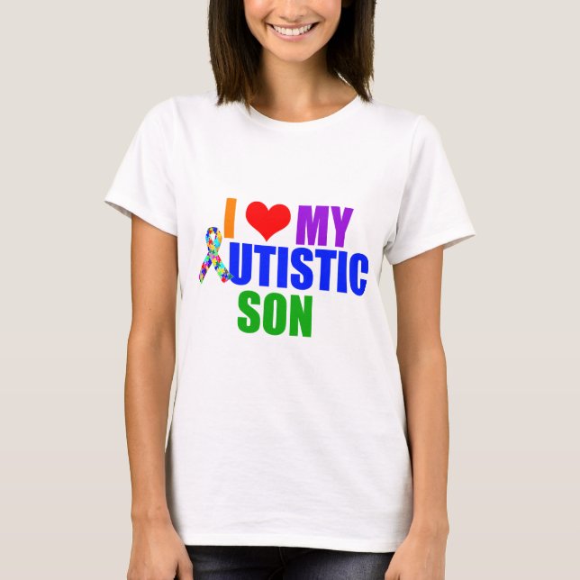 Camiseta Mulheres autísticas do filho (Frente)