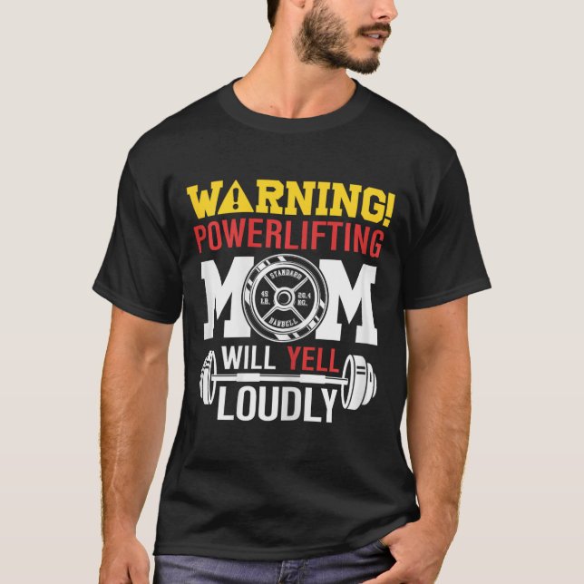 Camiseta Mulheres Avisando O Poder Mamãe Gritará Loucamente (Frente)