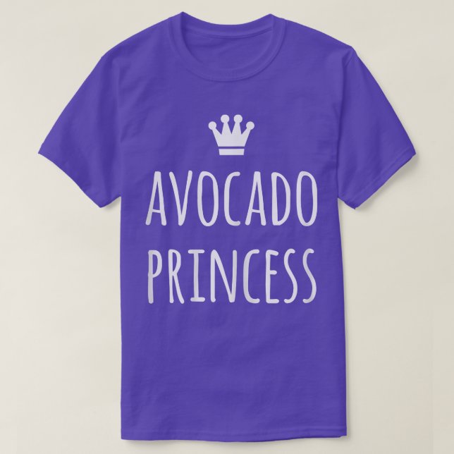 Camiseta Mulheres Avocado Princesa Cute Vegan (Frente do Design)