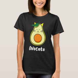 Camiseta Mulheres Avocato Avocado Cat Cute Vegan Kitten