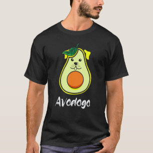 Camiseta Mulheres Avodogo Cachorro Abacate Fofo Vegan Dogg