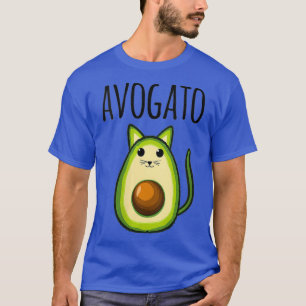 Camiseta Mulheres Avogato Funny Avocado Cat Vegetarian Vega