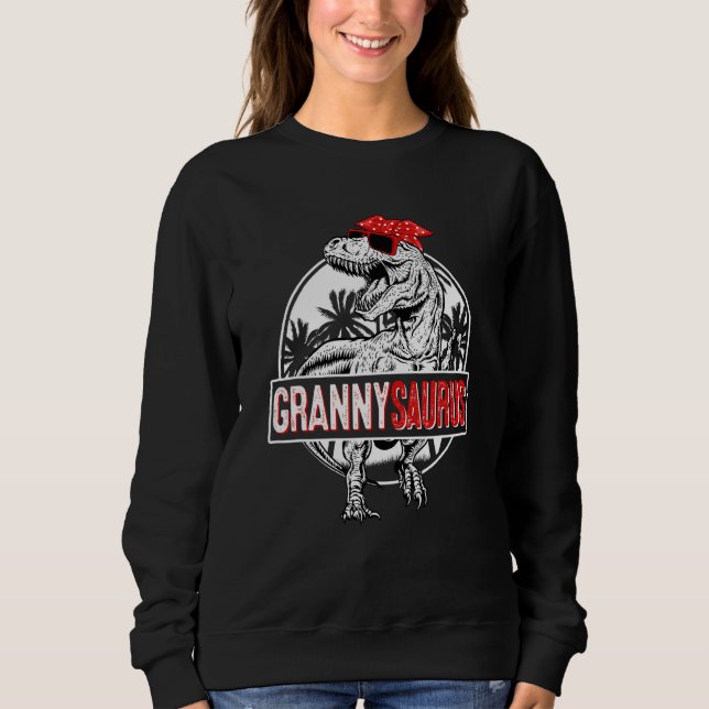 Camiseta Mulheres Avós Saurus Dinosaur Grannysaurus Rex (Frente)