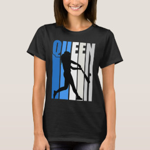 Camiseta Mulheres Azul, Bonito Baseball Rainha Birthday Col