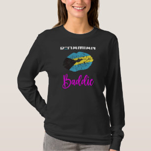 Camiseta Mulheres Bahamian Baddie Country Flag Bahamas Badd