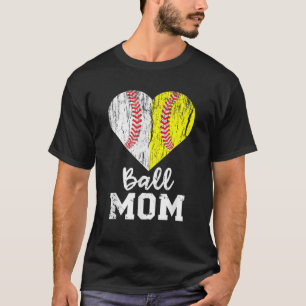 Camiseta Mulheres Ball Mamãe Baseball Equipe de Mama de Sof
