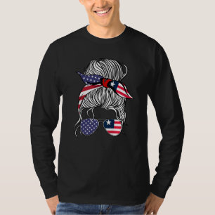 Camiseta Mulheres Bandeira Patriota Liberiana Americana Men