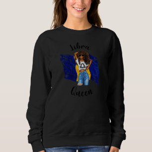Camiseta Mulheres Barbados Libra Rainha Cabelo Afro African