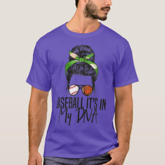 Camiseta Mulheres Baseball Está Em Meu DNA Impressão Funny 