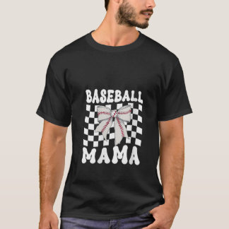 Camiseta Mulheres Baseball Mama Coquette Jogo Arco Dia Engr