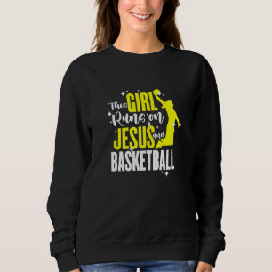 Camiseta Mulheres Basquete Essa Garota Funciona Com Jesus E