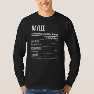 Camiseta Mulheres Baylee Fatos Nutricionais Servindo Calo d