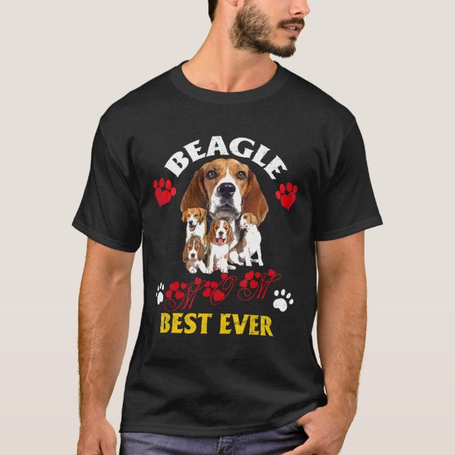 Camiseta Mulheres Beagle Beagle A Melhor Mãe De Sempre (Frente)