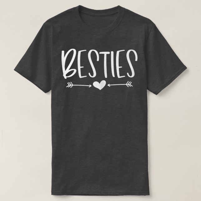 Camiseta Mulheres Bestie Irmãs Meninas BFF Melhor Amiga Bes (Frente do Design)