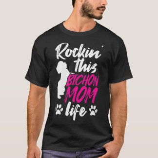 Camiseta Mulheres Bichon Frise Bichon Mãe Tee para Propriet