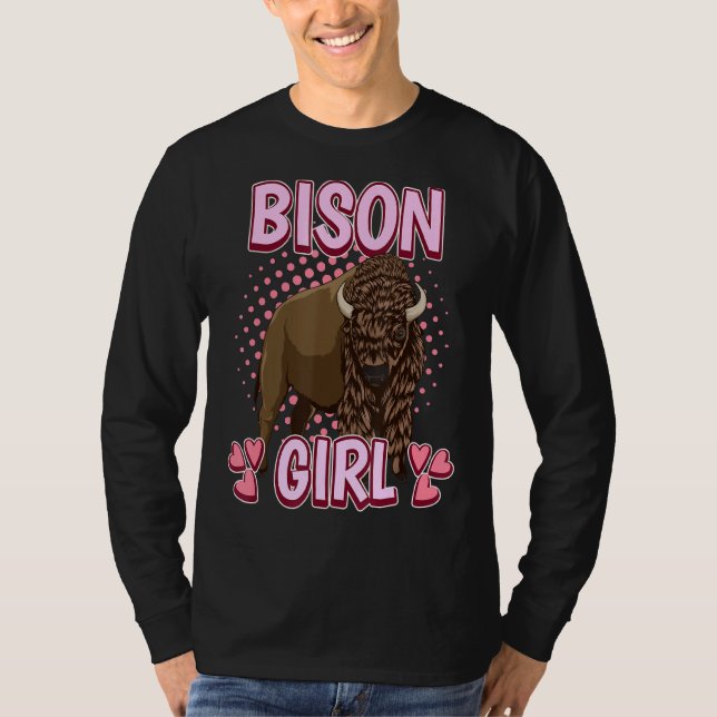 Camiseta Mulheres Bison Menina Cita Bisons Sábios (Frente)