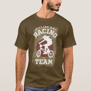Camiseta Mulheres BMX Bike Japão Bandeira Ciclismo B