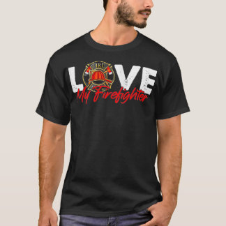 Camiseta Mulheres Bombeiros Esposa Bombeiros Amam Meu F