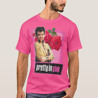 Camiseta Mulheres Bonito no Rosa de Pata Rosa VNeck
