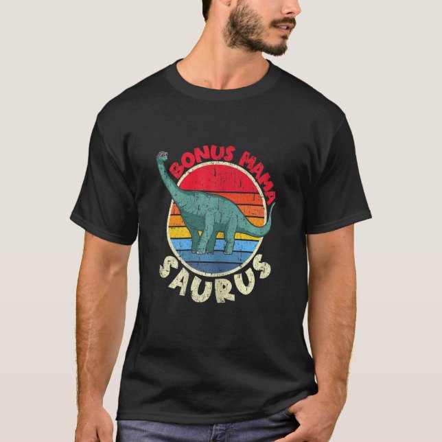Camiseta Mulheres Bonus Mama Saurus Brachiosaurus Diplodocu (Frente)